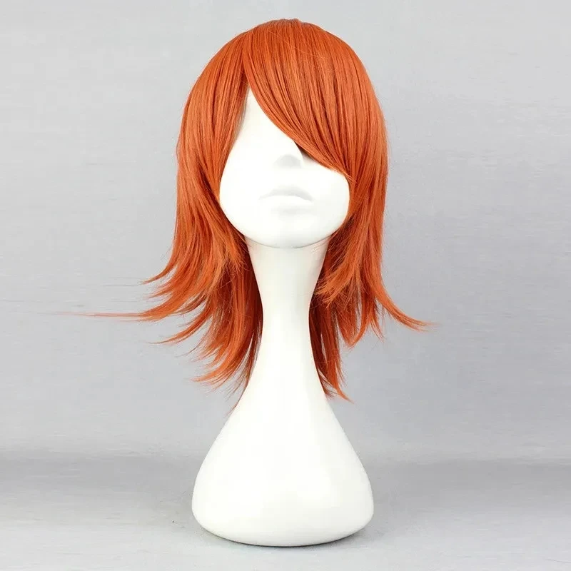 One Piece Nami Cosplay Wig Synthetic Short Wig Orange Haircuts Party Fluffy Female Wig Women Girls Hair Wig Halloween Costume