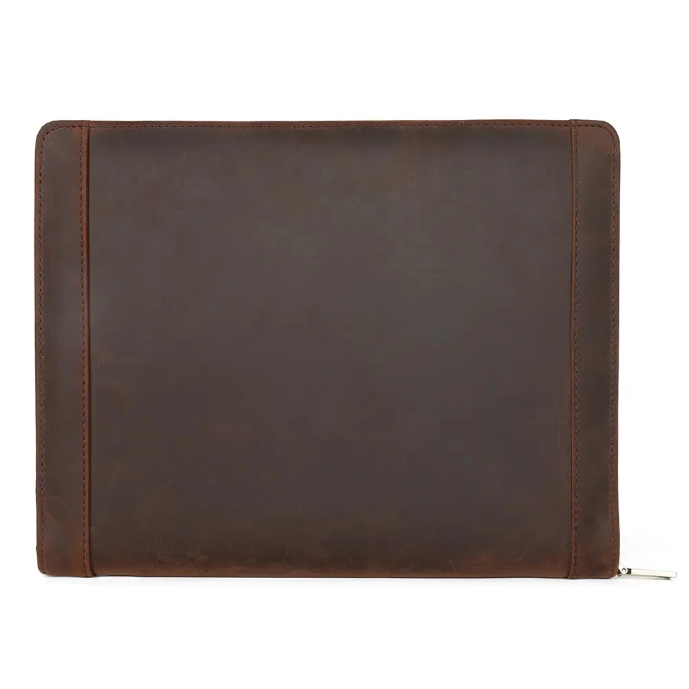 

Genuine Leather Portfolio Case for 9.7" 10.5" IPad Tablet Business Office Notebook Document Bag Folder Organizer