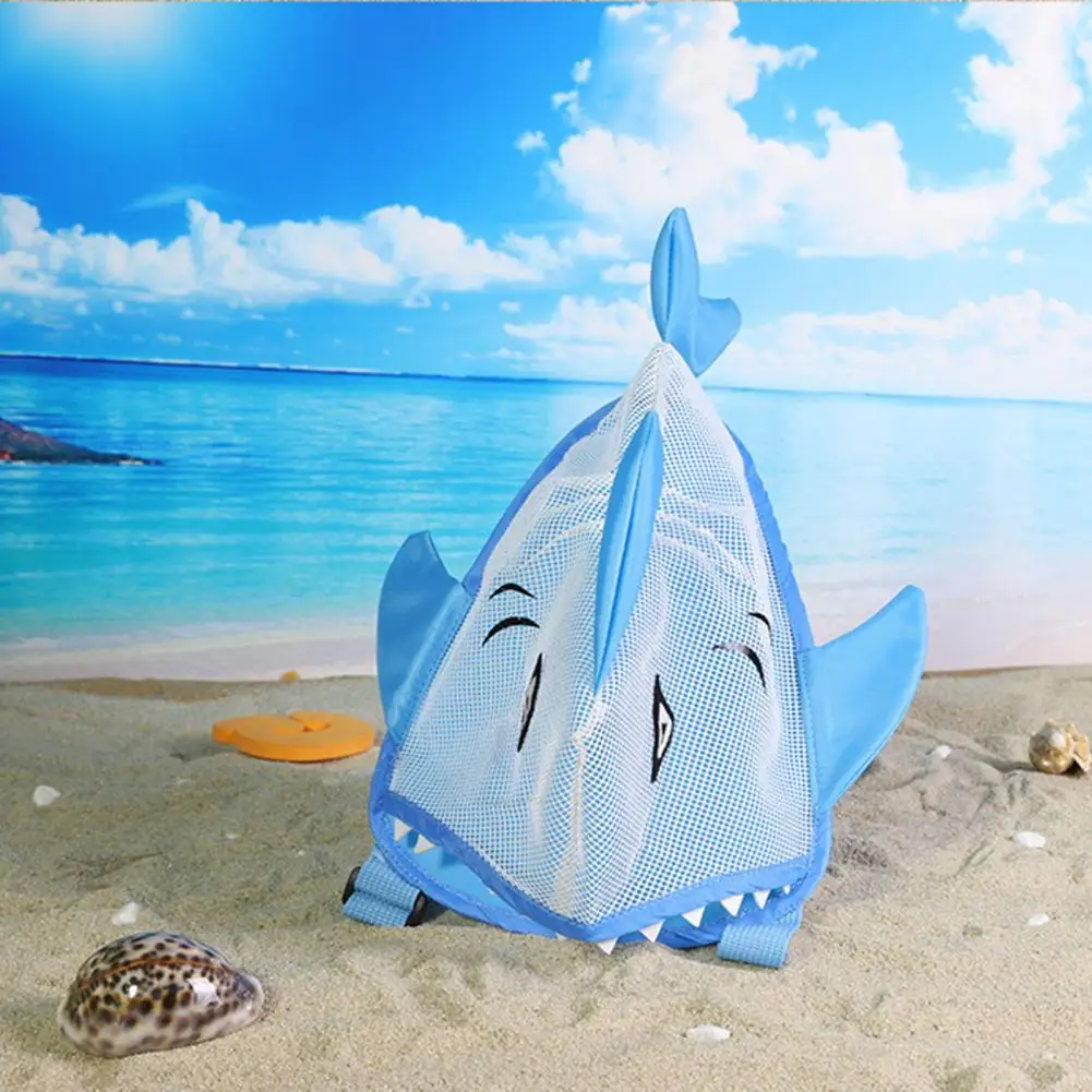 Sac de rangement pour jouets de natation pour enfants, fourre-tout de plage en maille pour enfants, sac de plage avec dessin animé, crabe mignon, respirant pour enfants