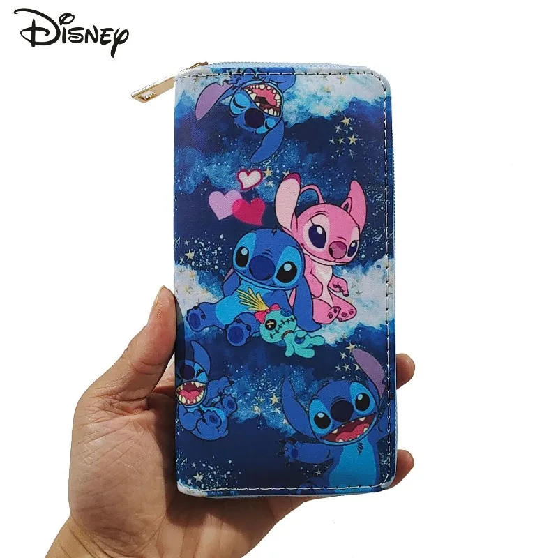 Stitch 2025 New Women's Long Wallet Fashionable and High-quality PU Women's Multi Card Storage Cartoon Versatile Zero Wallet