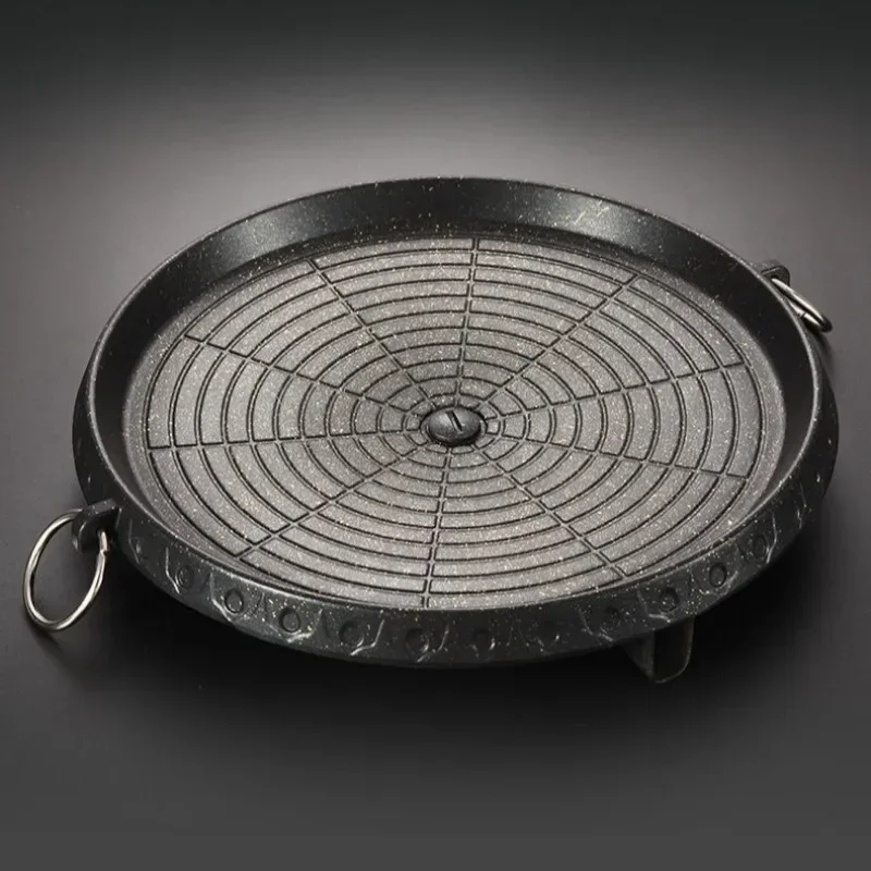 الكورية جولة شواء عموم الشواء عموم لحم الخنزير البطن غير عصا طباخ Maifan حجر التعريفي طباخ الغاز صينية الشواء لوحة مشوية