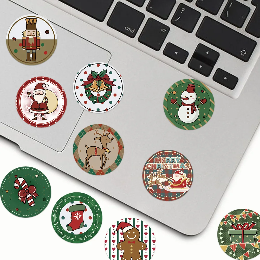 500 قطعة من ملصقات عيد الميلاد القابلة للطي لأجهزة الكمبيوتر المحمولة وسجلات القصاصات والمذكرات وزجاجات المياه التي يمكنك صنعها بنفسك والقيثارات والخوذات والملصقات #4