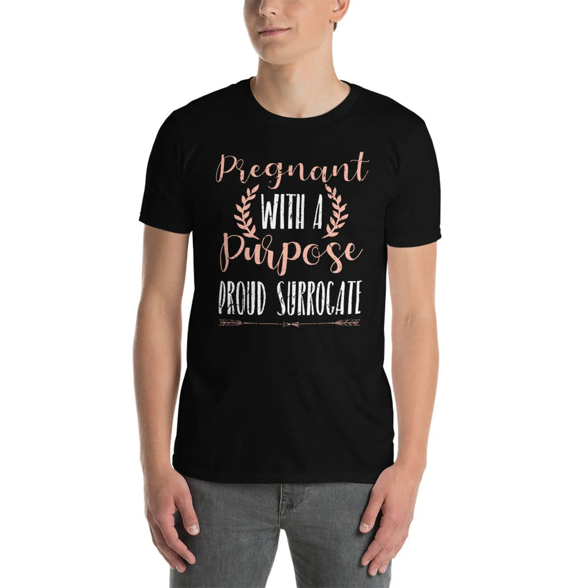 IVF Pregnant With A Purpose Proud Surrogate Mother Pregnancy Unisex T-Shirt