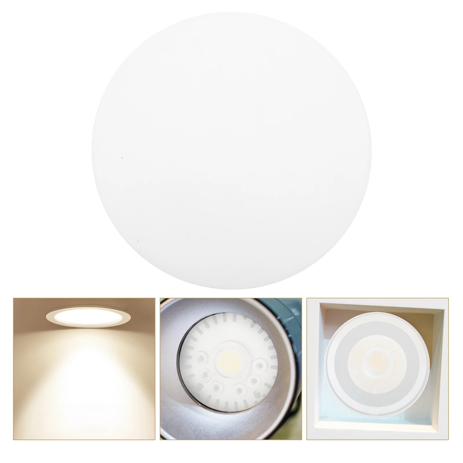 

6pcs Led Downlight Diffuser Plates Circular Anti-Dazzling Spotlight Lamp Covers Soft Light Shading Covers Recessed Lighting