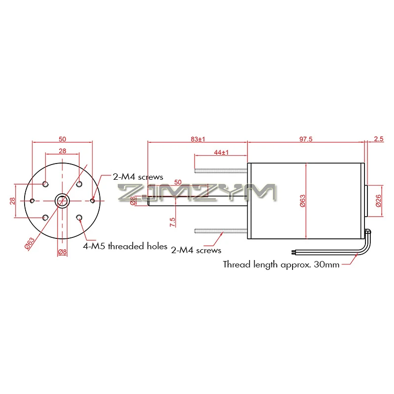 DC 12V 24V DC Motor 2000RPM/ 4000RPM Reversible High Speed DC Motor 150W High Torque DC Electric Motor, 8x83mm Shaft