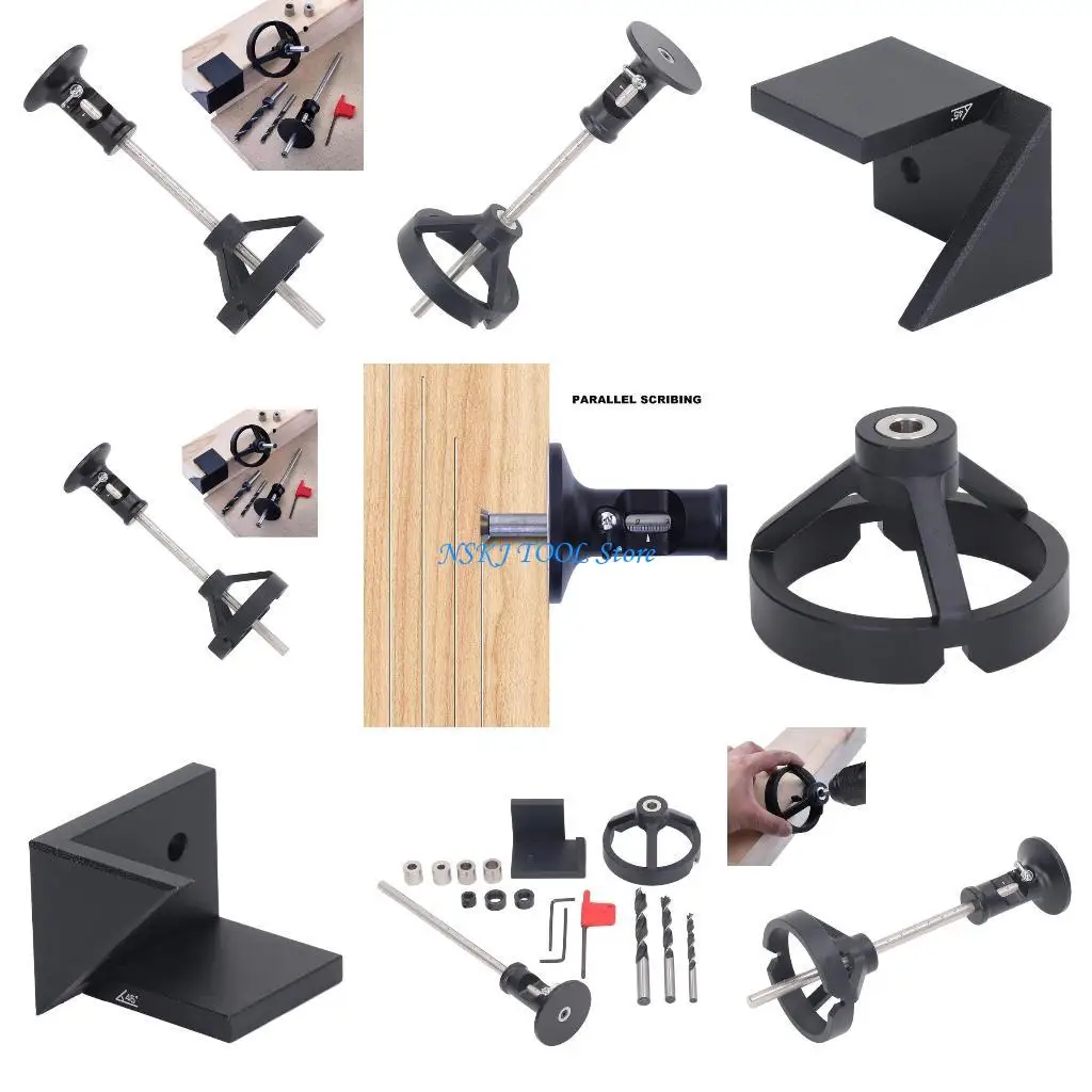 L8RC مجموعة أدوات ثقب النجارة ذات العلامات الفعالة، سبائك الألومنيوم المتينة، #1