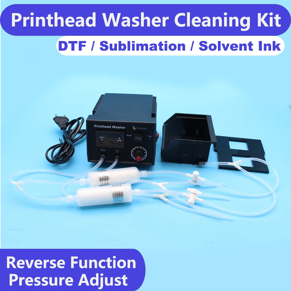 Clogged Solvent DTF Ink Printhead Unclog Impluse Suck Cleaning Machine For Epson DX6 DX7 L1800 L805 1390 P6000 Print Head Washer