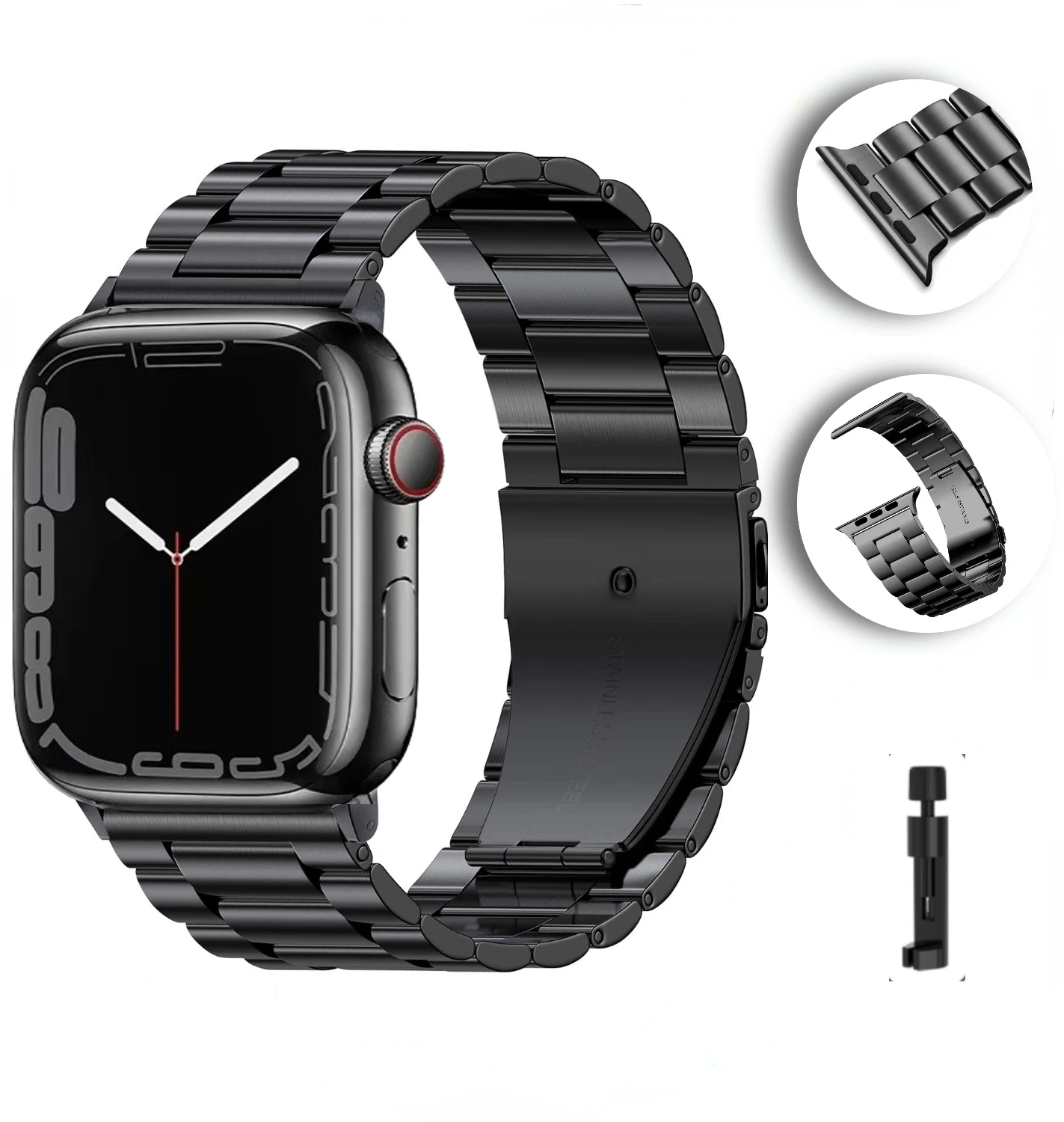 44 45 49mm Stainless Steel Strap For Apple Series 7 8 Smart Watch LT07 X8 XS8 Max Smartwatch T500 Plus X6 I7 W27 T900 Pro Ultra