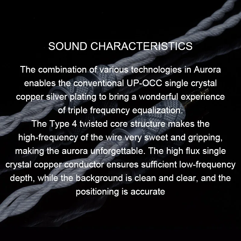 YONGSE-Aurora Cobre Cristal Único e Cabo de Fone de Ouvido Banhado a Prata, 6N, UP-OCC, Litz, HiFi, 7HZ, TANGZU, SIMGOT