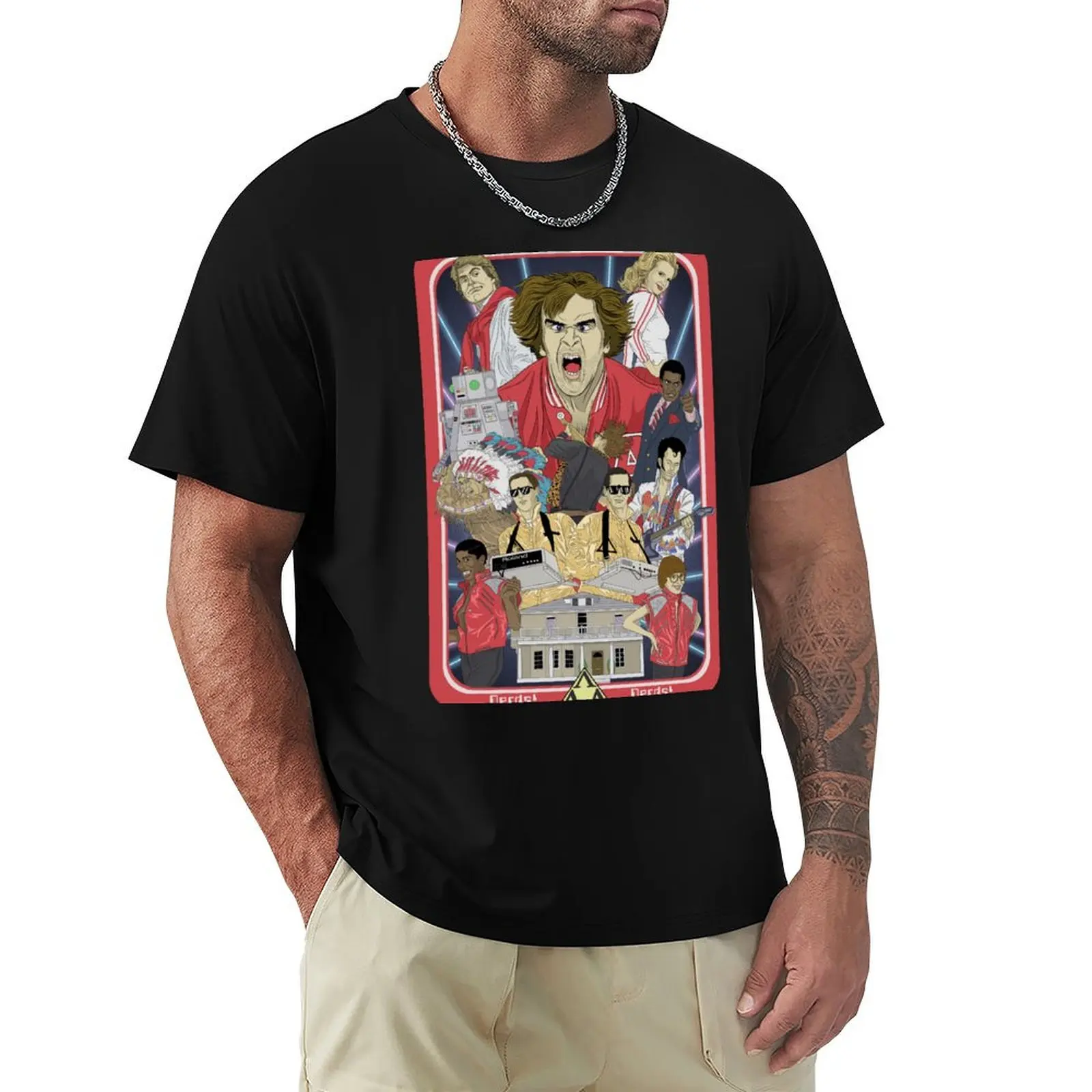Tri Lamb Talent - Revenge of the Nerds T-Shirt Basic Solid Tee for Daily Use