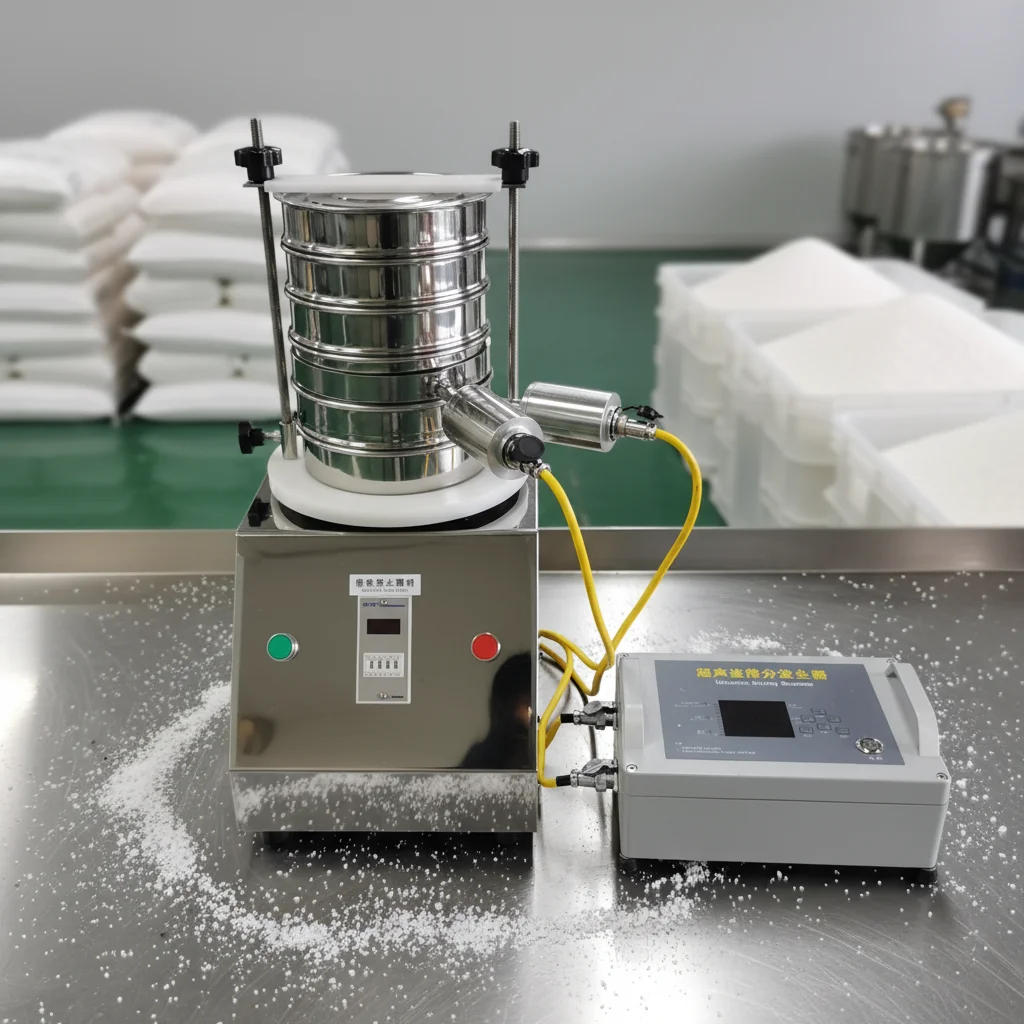 High Precision 200mm 300mm 400mm Diameter 1~7 Layers Ultrasonic Laboratory Sieve Shaker for Salt