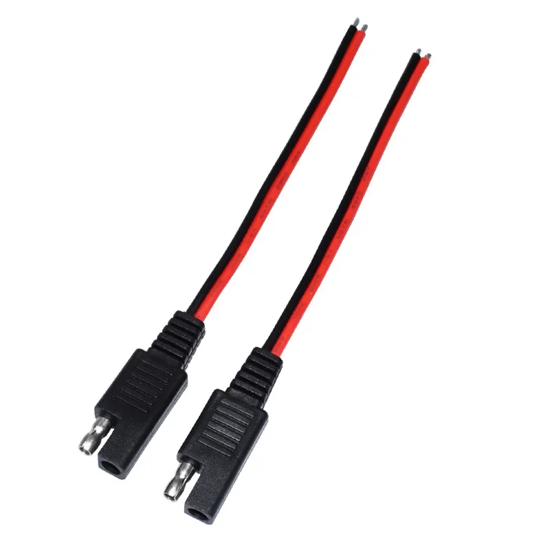 2PCS SAE Output Cable 18AWG 15CM 2 Pcs SAE Power Connector Extension Cables 2 Pin SAE Quick Connector Disconnect Single Plug