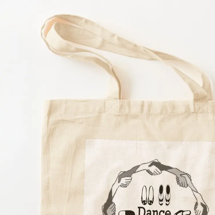 Dance Circle BLK Tote Bag reusable shopping bag large size bags canvas tote bag Custom