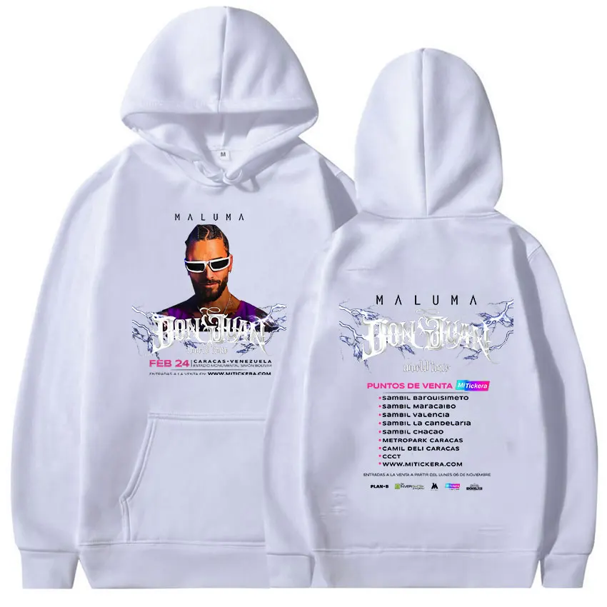 Rapper Maluma Don Juan World Tour 2024 New Hoodie Men Hip Hop Fashion Oversized Sweatshirt Unisex Loose Clothing Pullover Hooded