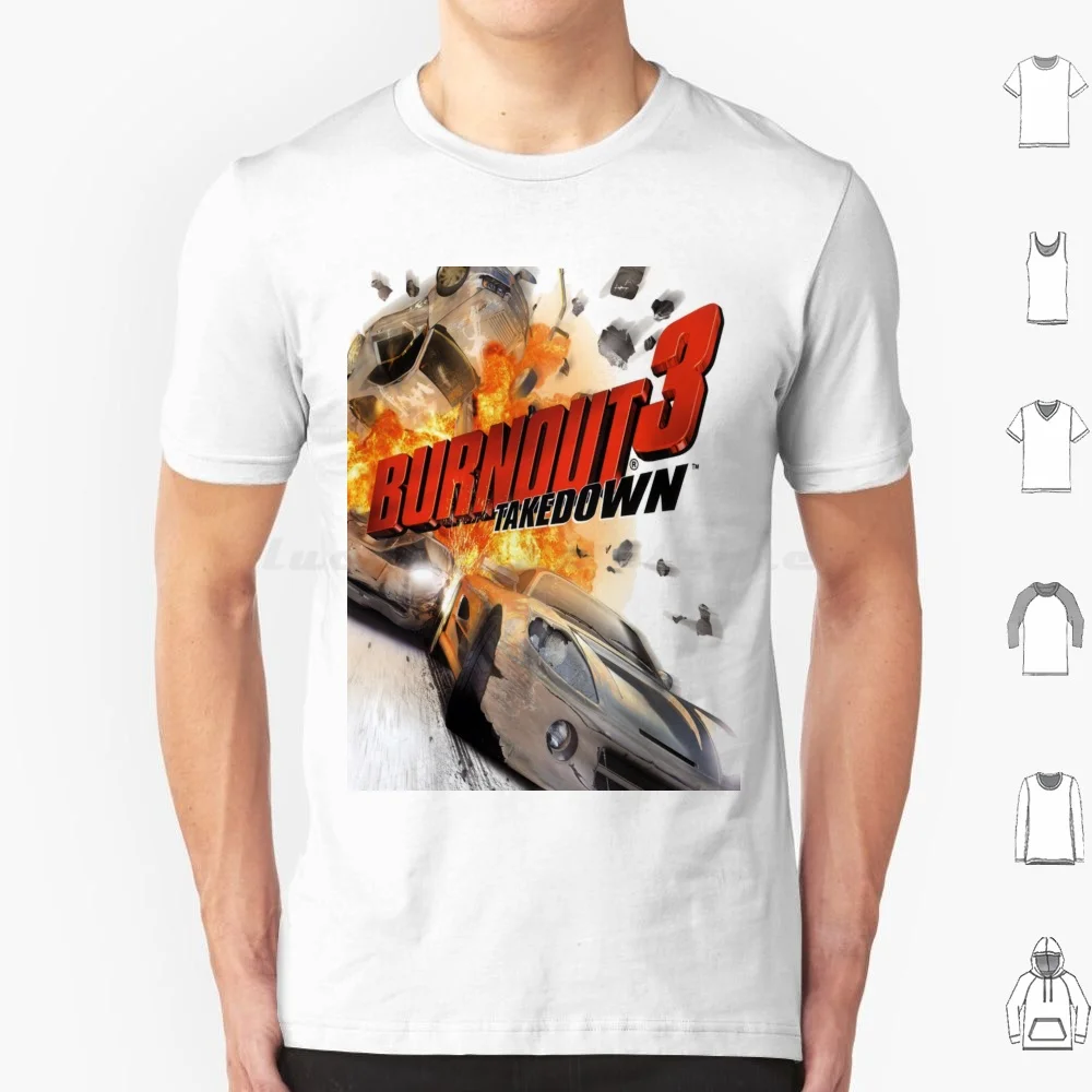 Burnout 3 Takedown Ps2 / T Shirt Cotton Men Women DIY Print Burnout Burnout 3 Takedown Ps2 Game Videogame