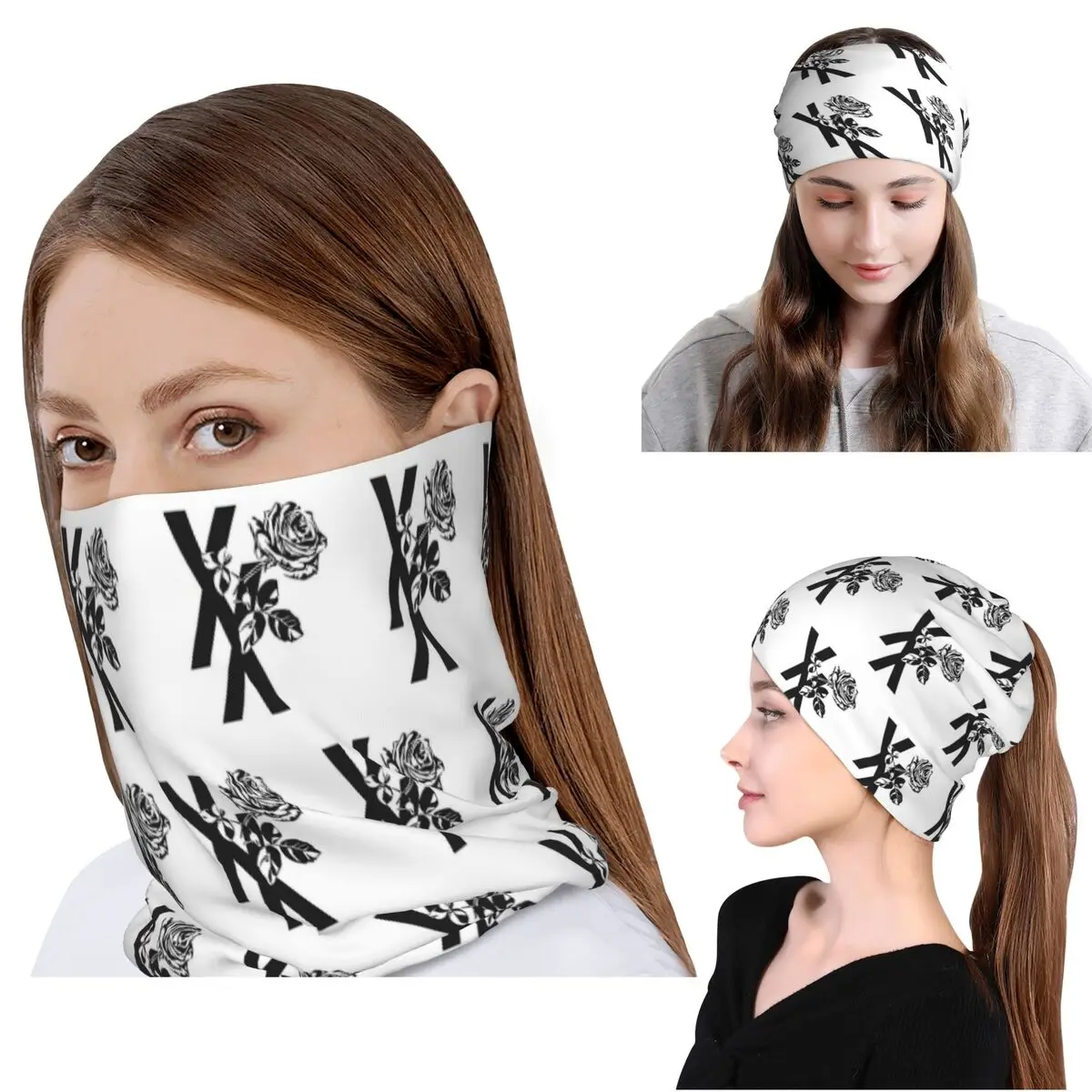 Lost Americana MGK Bandana Halstuch, Wickelschal, warme Kopfbedeckung, Mütze für Männer und Frauen, winddicht