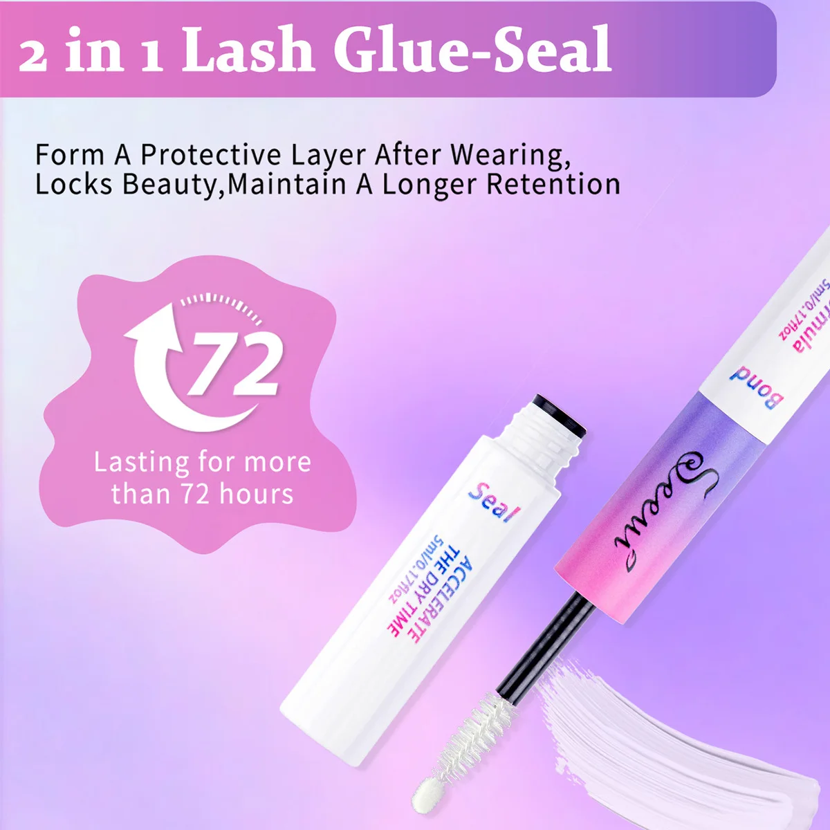 SEEUI Wimpern-Cluster-Set, DIY Wimpernverlängerungs-Set, dicke 3D-Wimpern mit Wimpernkleber und Versiegelung sowie Wimpernpinzette für Make-up – Detail 6