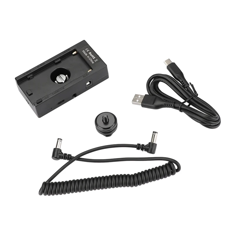 Адаптер для крепления аккумулятора CAMVATE NP-F970 (WY-F01A)12 В 8 В постоянного тока 5 в 9 В с USB-Type C 3A для BMPCC 4K 6K