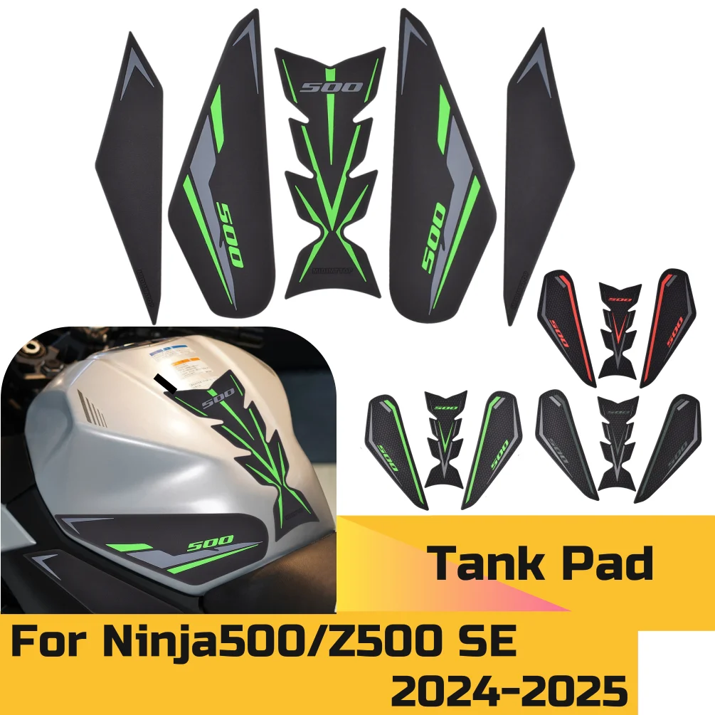 

For Ninja 500 Side Fuel Tank Stickers Pad Rubber Sticker For Kawasaki Ninja500 Z500 SE 2024 2025 2026 Motorcycle Accessories