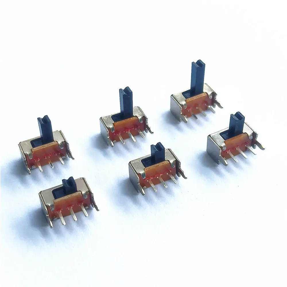20 sztuk/partia 6 rozmiarów SK12D07 Mini przełączniki dwupozycyjne On-Off 3Pin PCB 2 pozycja 1P2T SPDT miniaturowe suwakowe pokrętło boczne Dropshipping
