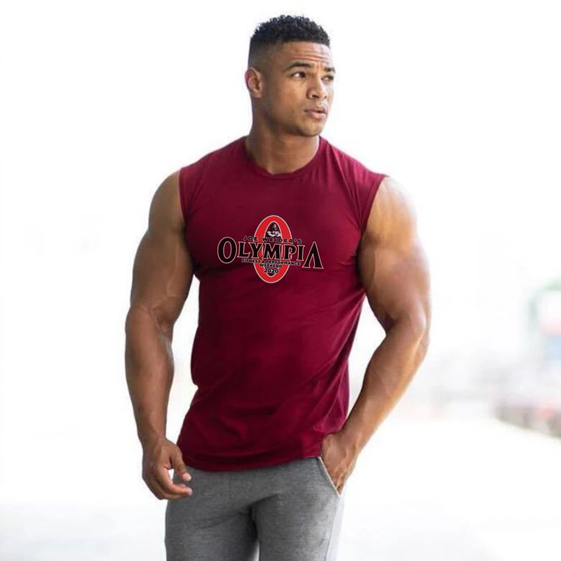 

New Mens Workout Training Tank Top Gym Brand Casual Clothing Bodybuilding Fitness Singlets Fashion Sleeveless Running Undershirt