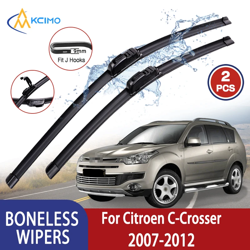 

Kcimo для Citroen C-Crosser 2007-2012 автомобильный дворник U-типа мягкий резиновый бескостный дворник HD тихий прочный автомобильный дворник 24 "+ 20"