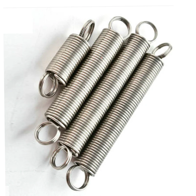 Diâmetro do fio 0.3/0.4/0.5mm tensão da mola de retorno de tensão micro primavera 304 pequena mola de tensão da mola de tensão 10pcs