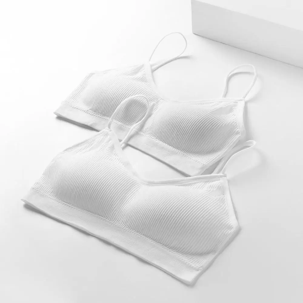 Salon Top Wireless Disposable Bras with Chest Pad Cotton Disposable Bralette Straps Disposable Underwear for Women Spa