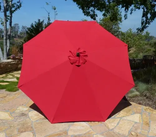 Universeller Ersatzschirm für Terrassenschirme, erhältlich in 6,5ft, 9ft, 10ft, 6 Rippen, 8 Rippen, Schirmüberzug für Gartentische und Marktschirme – Detail 23