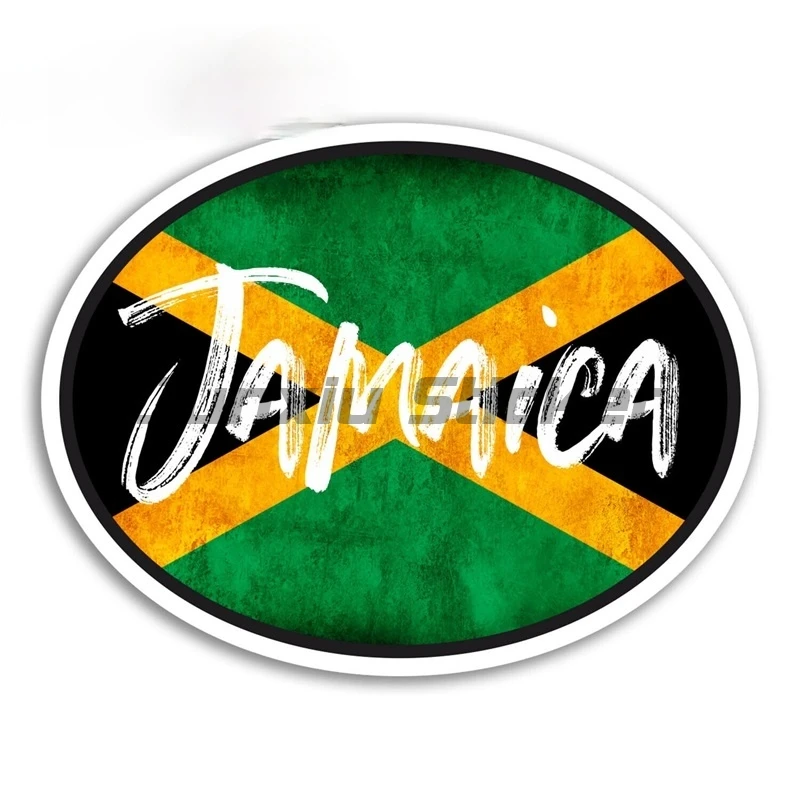 Jamaica National Flag Car Sticker Fashion Car Body Vinyl Material Waterproof Car Decals