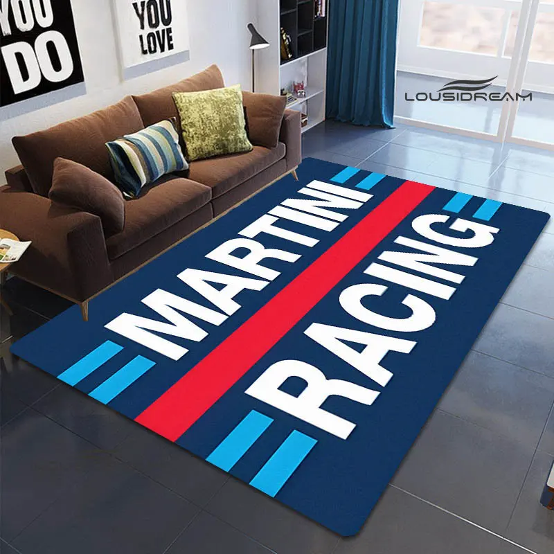 Martini logo printed carpet  living room bedroom beautiful carpet non-slip doormat photography props kawaii rug birthday gift