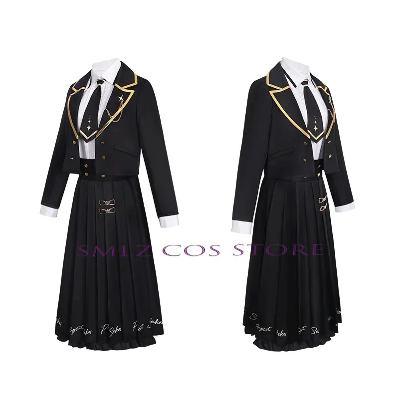 March Card Shinonome Ena Cosplay Anime Project PJSK Sekai Enanan Costume Black Uniform Suit Skirt Party Play Outfit for Woman