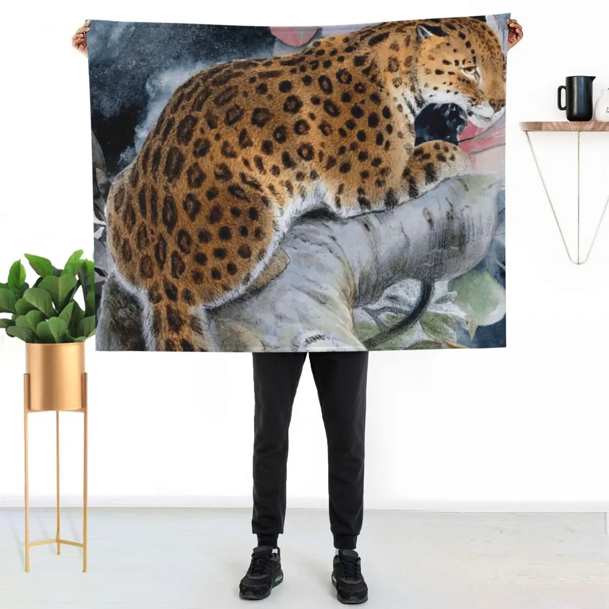 Jungle leopard Throw Blanket wednesday Soft Beds Sofa Throw Hairy Beautifuls Sleeping Bag Blankets