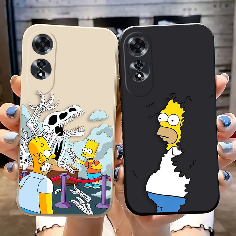 Funny The S-Simpsons Cover Phone Case For OPPO A5 A5S  A7 A12 RENO 2Z 2F 3 4 4F 5F 5 6 6Z 7 7Z 8 8Z 8T 10 PRO PLUS LITE 5G