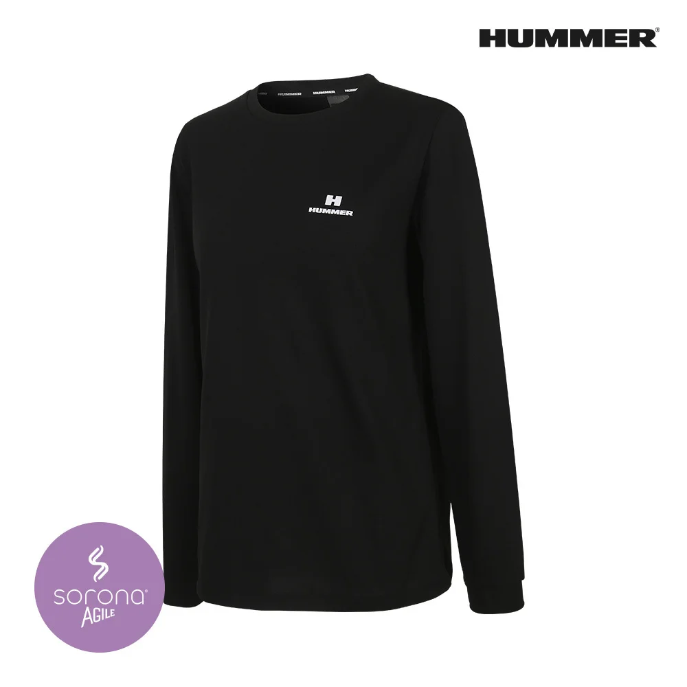 Hummer Women H1 SORONA GIMPS Long-sleeved Graphic T-Shirt Black