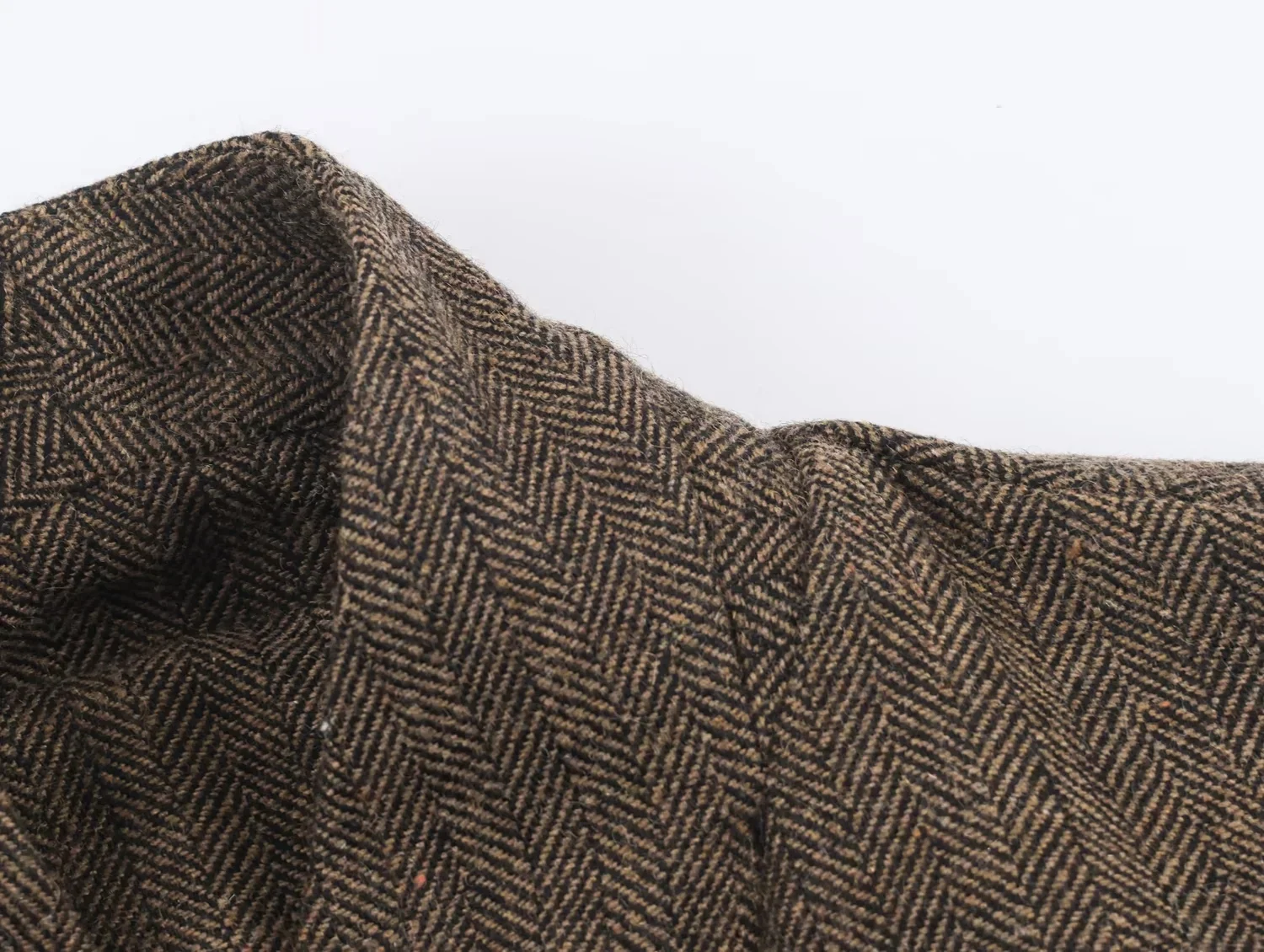 KONDALA 2026 Herbst Winter Elegante Büro Dame Blazer Mode Lässig Braun Halb Hohen Kragen Einreiher Frauen Blazer