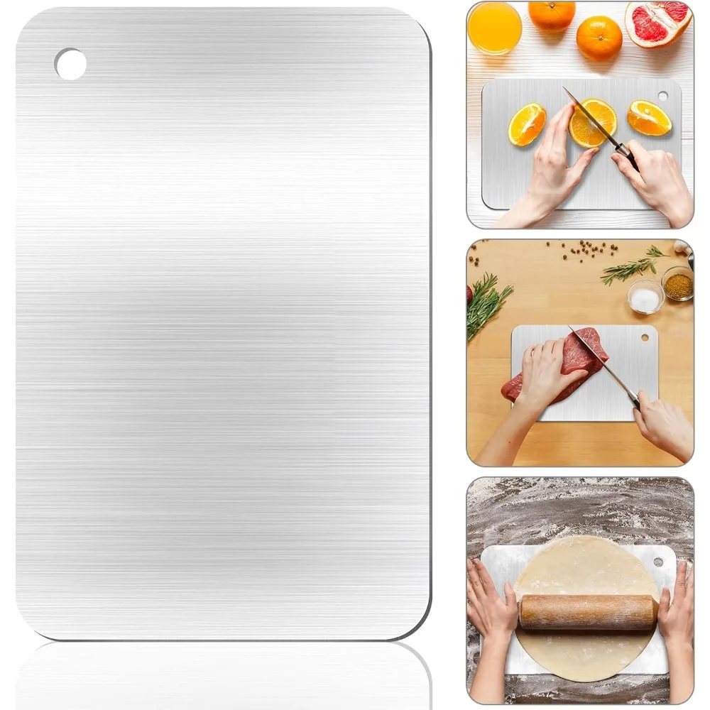 

Разделочные доски из нержавеющей стали для кухни — разделочная доска пищевого качества с антипригарным покрытием для мяса, фруктов, овощей — можно мыть в посудомоечной машине