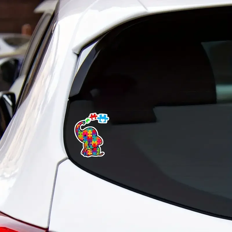 Autism Awareness Elephant Vinyl Sticker For Car, Laptop