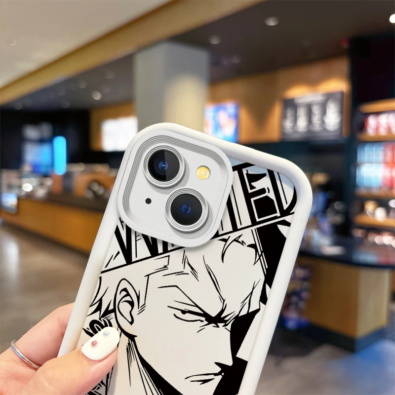 O-One Pieces Luffy Anime TPU Phone Case for iPhone 16 15 14 13 12 11 Pro Max 16 15 14 8 7 Plus X XS Max 8 7 Non-Slip Matte Cover