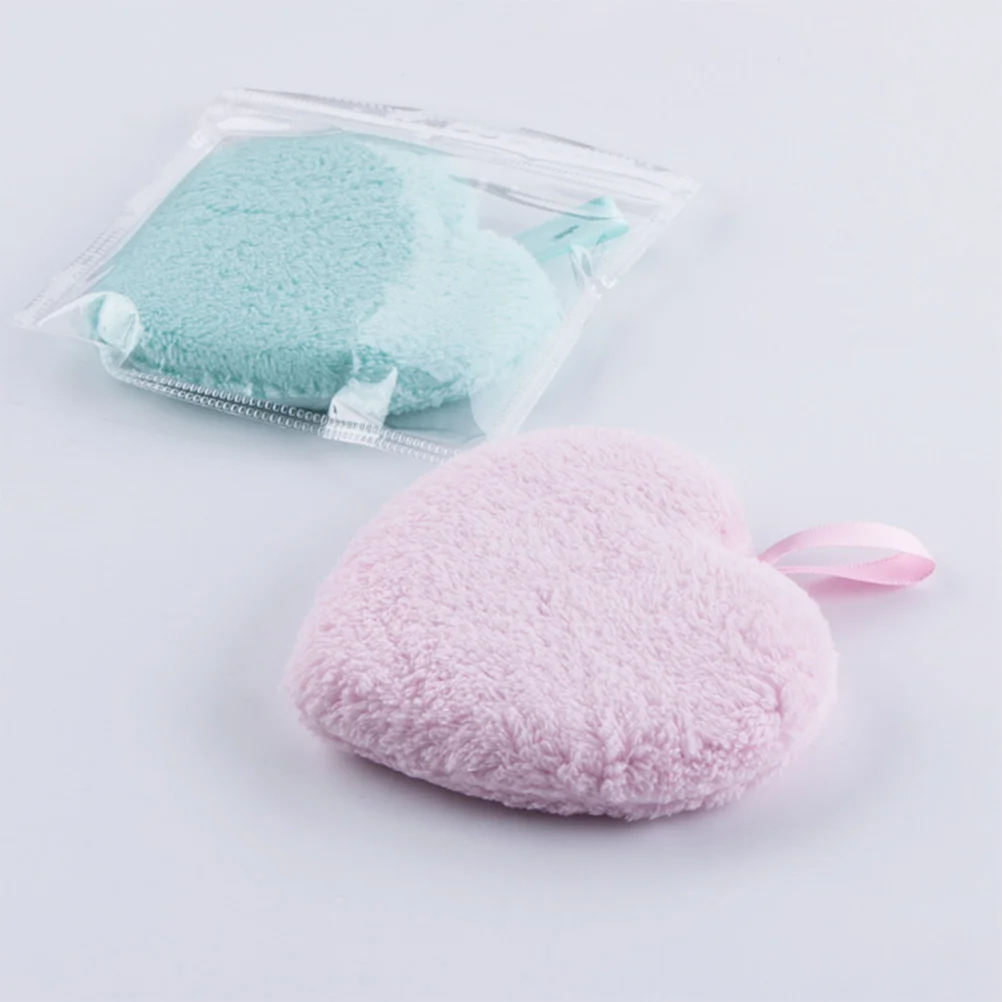 3 Stück Make-up Entfernungs pad Gesichts reinigung Make-up Puder quaste Schwämme herzförmige Entferner Pads