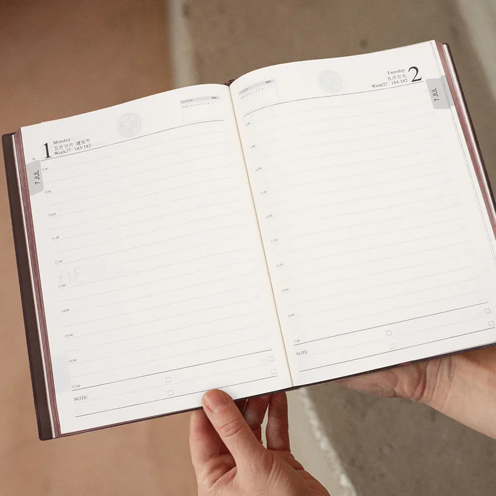 Yearly Planner Notepad Artificial Small Portable Daily Organizer Notebook Monthly Academic Schedule Notes