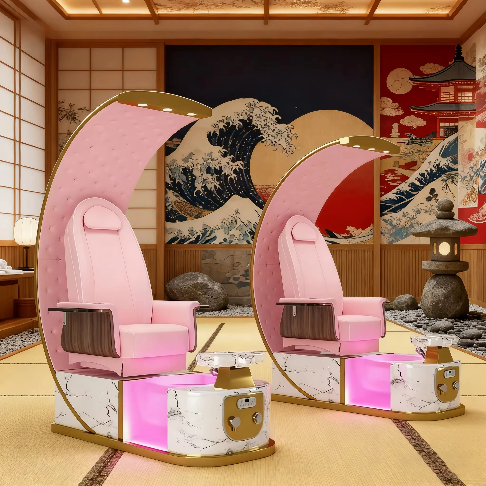 Luxury Professional Foot Spa Pedicure and Manicure Center Chair Nail Desk and Pedicure Package Pedicure Nail Salon