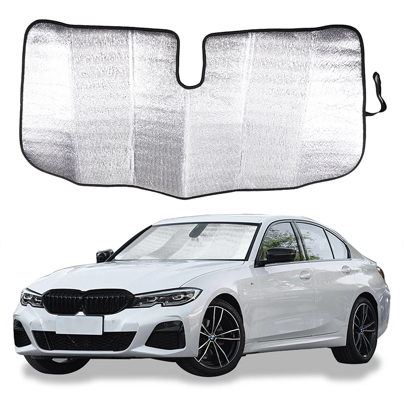 Car Front Windshield Sunshade Car Window Summer Sun Protection Heat Insulation Cloth For BMW 3 Series G20 G28 20-22 Accessories