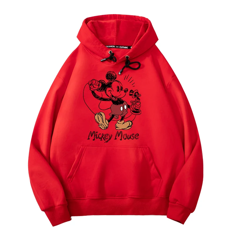 Mickey sweater female Disney new oversize autumn American hooded sweater cartoon hoodies women anime hoodie clothes