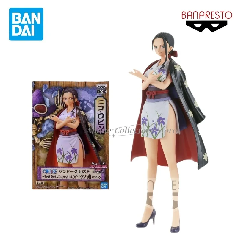 

Bandai-Original Bandai One Piece, DXF, Wanno Country, Nico Robin, Brinquedo Modelo, модель анимационного персонажа из ПВХ, игрушки, украшения