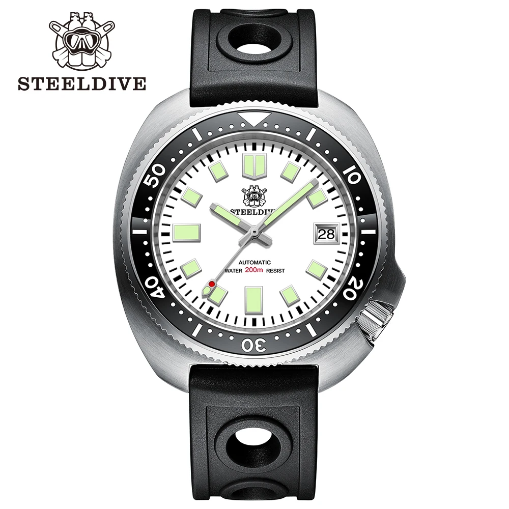 STEELDIVE SD1974 NEUE Farben Mode Abalone Saphirglas NH35 Uhrwerk Schweizer leuchtende 200 m wasserdichte mechanische Taucheruhr