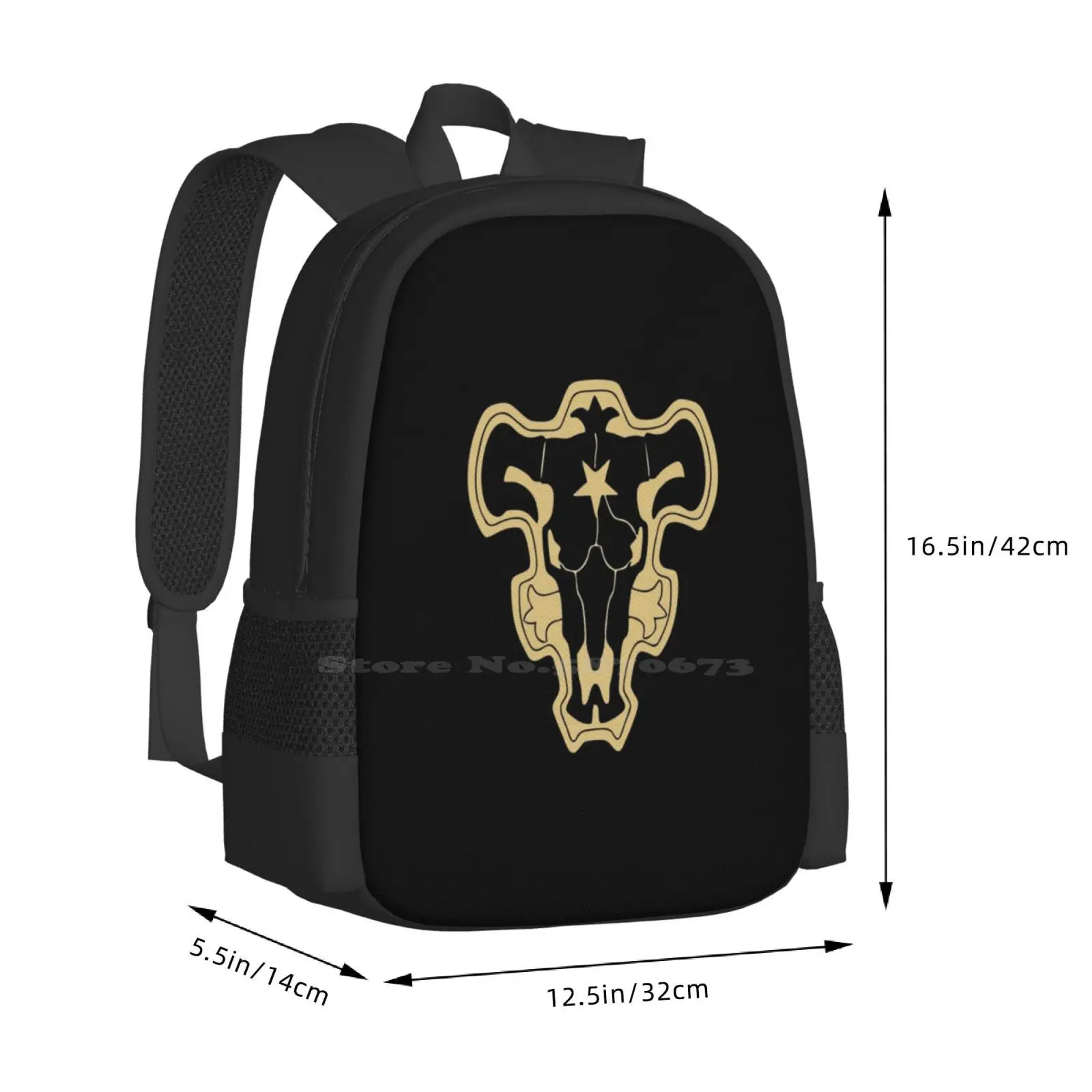 Best Seller Black Bulls Merchandise 3d Print Design zaino borsa per studenti Black Bulls Stuff Black