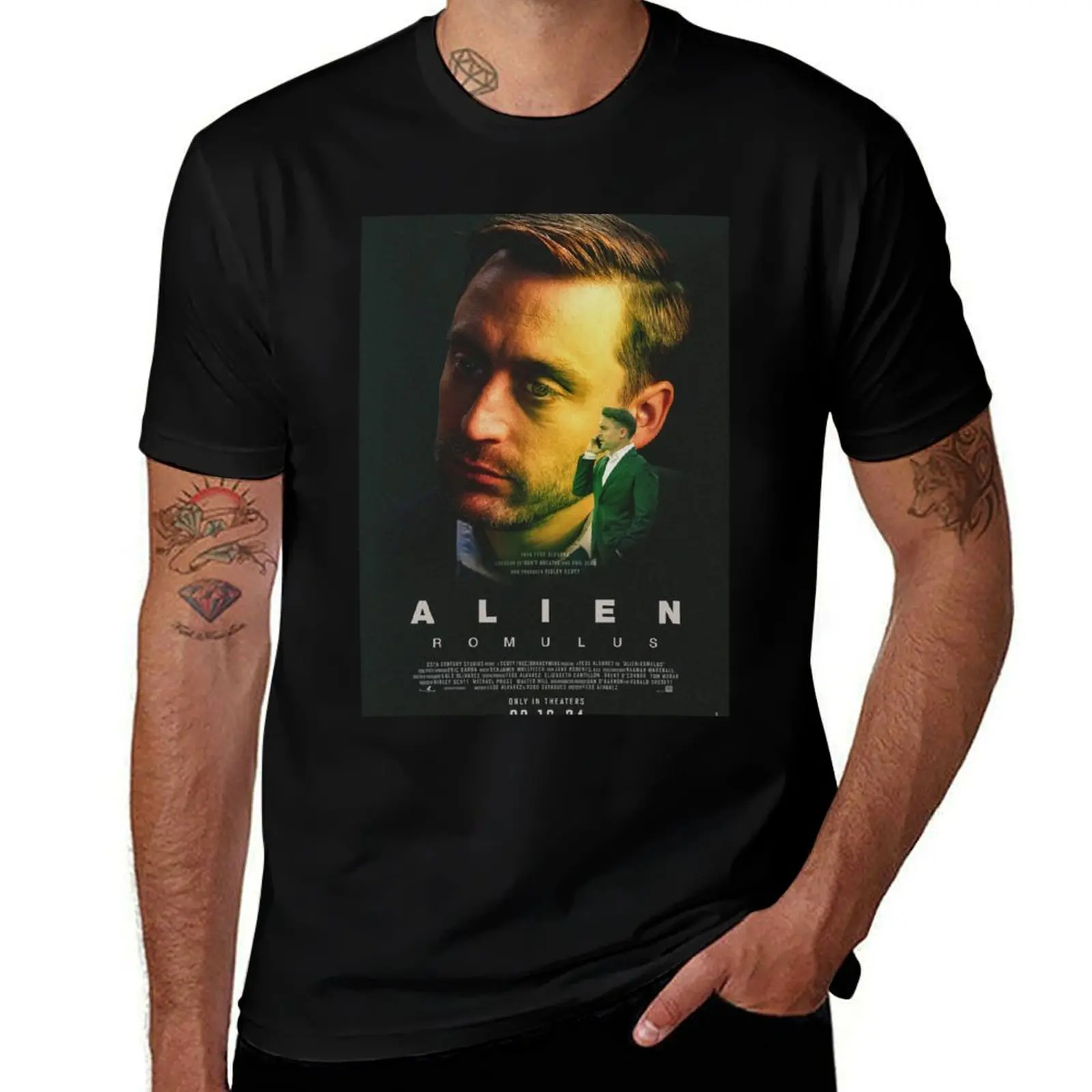 roman roy x alien romulus T-Shirt baggy shirts street wear man clothes blanks mens t shirt