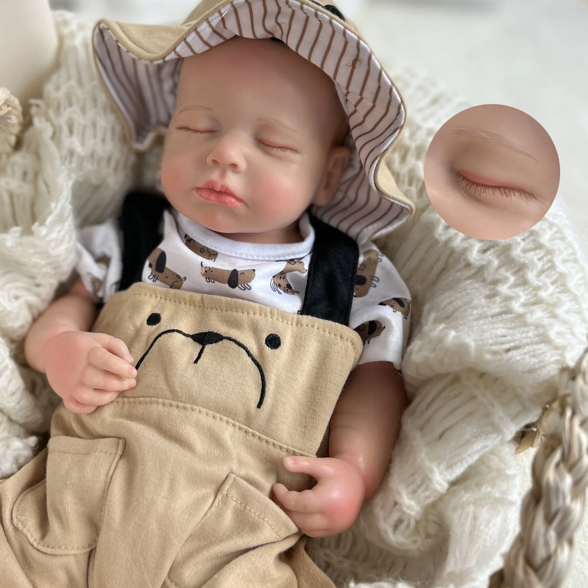 

18" Open Mouth Boy Loulou Full Solid Silicone Reborn Doll Painted/Unpainted Newborn Baby Doll Boneca Reborn Corpo De Silicone