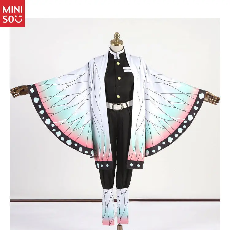 

Miniso Demon Slayer Shinobu Kocho Cosplay Costume, Insect Hashira Uniform with Haori